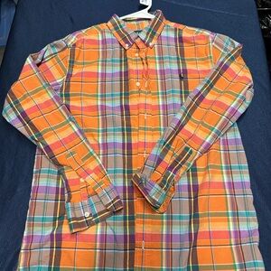 Plaid Orange Men's Shirt
